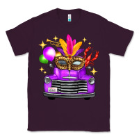 Plum mardi gras truck leopard mask Classic Tee - FaDigitalArtStudio