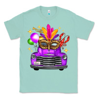 Seafoam mardi gras truck leopard mask Classic Tee - FaDigitalArtStudio
