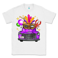 White mardi gras truck leopard mask Classic Tee - FaDigitalArtStudio