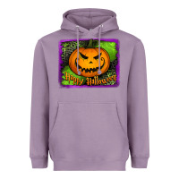 Lavender Happy Halloween Pumpkin Heavyweight Hoodie - Jasminsmagicworld