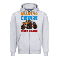 Heather Grey ready to crush first grade Zipper Hoodie - Artiststas