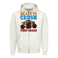 Oatmeal Heather ready to crush first grade Zipper Hoodie - Artiststas