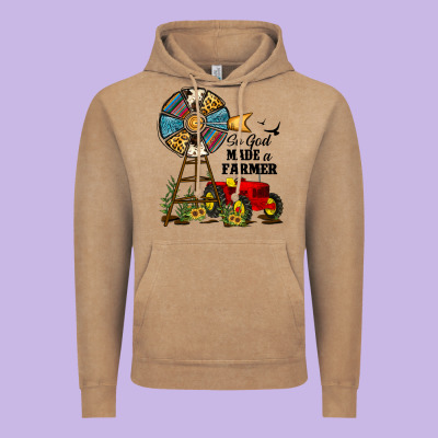 So God Made A Farmer Vintage Hoodie Designed By Jahusdesignshop