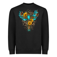 Black gemstone cross Heavyweight Sweatshirt - Zillion Design Studio