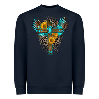 Navy gemstone cross Heavyweight Sweatshirt - Zillion Design Studio