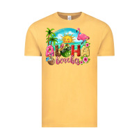 Vintage Mustard aloha beaches Vintage Tee - texasbilliewilder