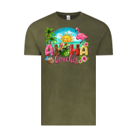 Vintage Olive aloha beaches Vintage Tee - texasbilliewilder