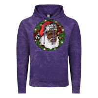 Cloud Purple African American Santa Christmas Vintage Hoodie - RanaPortraitStore