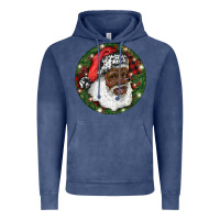 Vintage Denim African American Santa Christmas Vintage Hoodie - RanaPortraitStore