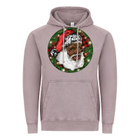 Vintage Zinc African American Santa Christmas Vintage Hoodie - RanaPortraitStore