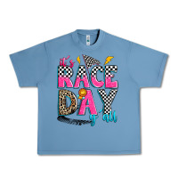 Pebble Blue it's race day y'all Urban Heavy Tee - Zillion Design Studio
