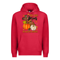 Cardinal fall for jesus he never leaves Premium Hoodie - MaliasSmallBusiness