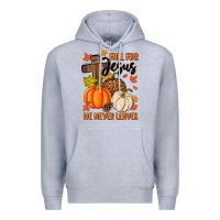 Heather Grey fall for jesus he never leaves Premium Hoodie - MaliasSmallBusiness