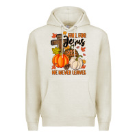 Oatmeal Heather fall for jesus he never leaves Premium Hoodie - MaliasSmallBusiness