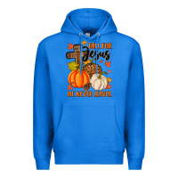 True Royal fall for jesus he never leaves Premium Hoodie - MaliasSmallBusiness