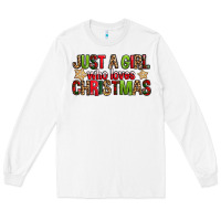 White just a girl who loves christmas with cookies Long Sleeve Tee - FaDigitalArtStudio