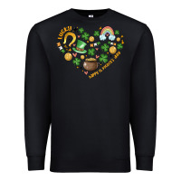 Black st patricks  hearts Premium Sweatshirt - MaliasSmallBusiness