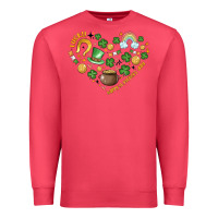 Cardinal st patricks  hearts Premium Sweatshirt - MaliasSmallBusiness