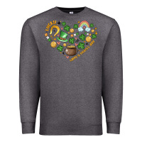 Charcoal Heather st patricks  hearts Premium Sweatshirt - MaliasSmallBusiness