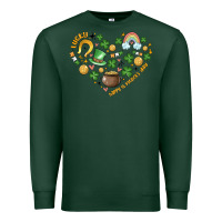Sports Green st patricks  hearts Premium Sweatshirt - MaliasSmallBusiness
