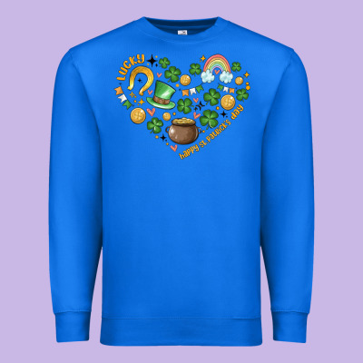 St Patricks  Hearts Premium Sweatshirt Designed By Maliassmallbusiness