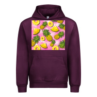 Mauve Wine pink pineapple Urban Hoodie - BarkalooDesign