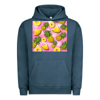 Pigment Midnight Navy pink pineapple Urban Hoodie - BarkalooDesign