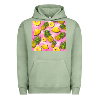 Pigment Oil Green pink pineapple Urban Hoodie - BarkalooDesign