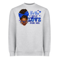Heather Grey sorority colors it's the self love for me afro wom Heavyweight Sweatshirt - texasbilliewilder