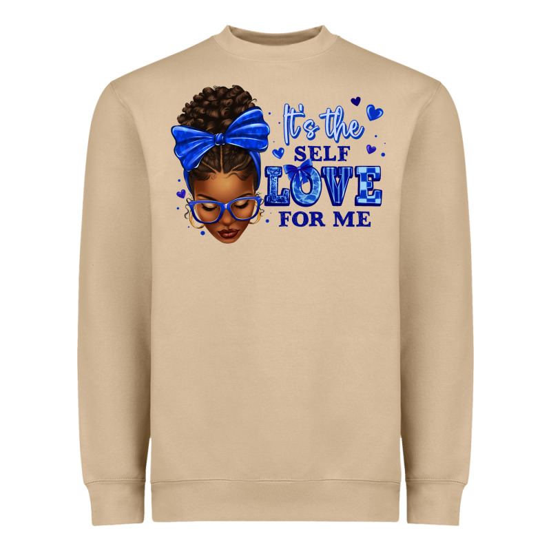 Sorority Colors It's The Self Love For Me Afro Wom Heavyweight Sweatshirt by texasbilliewilder | Teevron