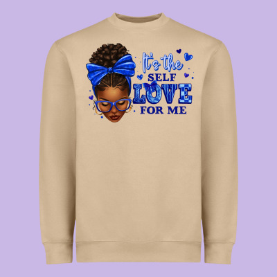 Heavyweight Sweatshirt sorority colors it's the self love for me afro wom