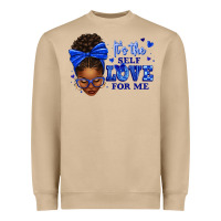 Mushroom sorority colors it's the self love for me afro wom Heavyweight Sweatshirt - texasbilliewilder