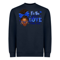 Navy sorority colors it's the self love for me afro wom Heavyweight Sweatshirt - texasbilliewilder