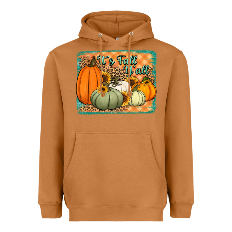 It's Fall Y'all Pumpkins Halloween And Sunflowers Heavyweight Hoodie by Jasminsmagicworld | Teevron
