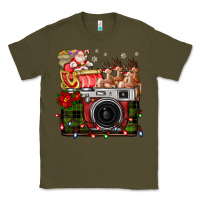 Army Green Christmas Santa Vintage Camera Classic Tee - FaDigitalArtStudio