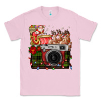 Bubblegum Pink Christmas Santa Vintage Camera Classic Tee - FaDigitalArtStudio