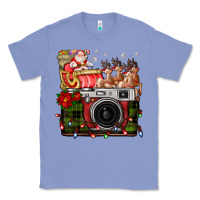 Colony Blue Christmas Santa Vintage Camera Classic Tee - FaDigitalArtStudio