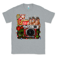 Heather Grey Christmas Santa Vintage Camera Classic Tee - FaDigitalArtStudio