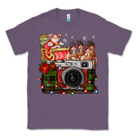 Lavender Christmas Santa Vintage Camera Classic Tee - FaDigitalArtStudio