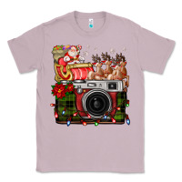 Lilac Christmas Santa Vintage Camera Classic Tee - FaDigitalArtStudio