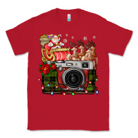 Red Christmas Santa Vintage Camera Classic Tee - FaDigitalArtStudio