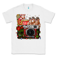 White Christmas Santa Vintage Camera Classic Tee - FaDigitalArtStudio