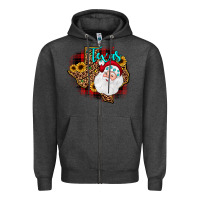 Charcoal Heather santa texas map Zipper Hoodie - JahusDesignShop