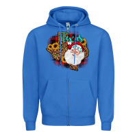 True Royal santa texas map Zipper Hoodie - JahusDesignShop
