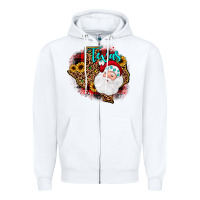 White santa texas map Zipper Hoodie - JahusDesignShop