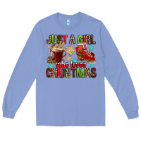 Colony Blue just a girl who loves christmas Long Sleeve Tee - FaDigitalArtStudio