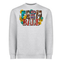 Heather Grey farm babe Heavyweight Sweatshirt - Zillion Design Studio