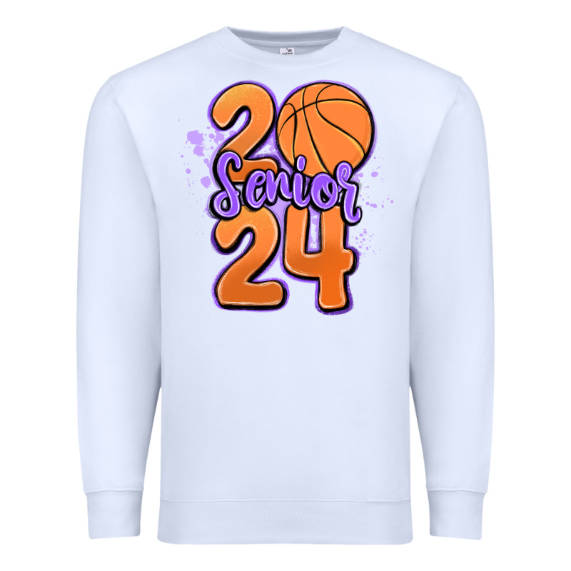 Senior 2024 Basketball Premium Sweatshirt by MaliasSmallBusiness | Teevron