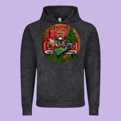 Vintage Hoodie Baby Cow Christmas