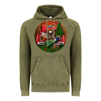 Vintage Olive Baby Cow Christmas Vintage Hoodie - RanaPortraitStore